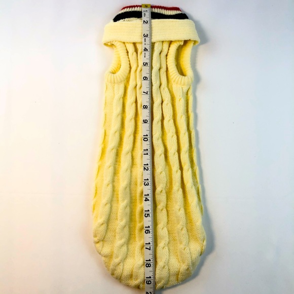 Cream Cable Knit Sweater with Scarf - Picture 5 of 7